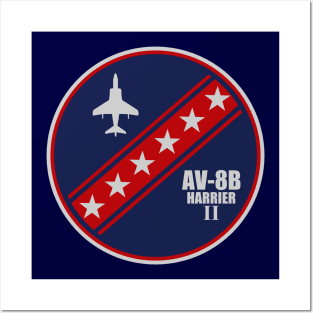 AV-8B Harrier II (Small logo) Posters and Art